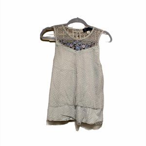 Blue Rain Mint Tulle Embroidered Blouse